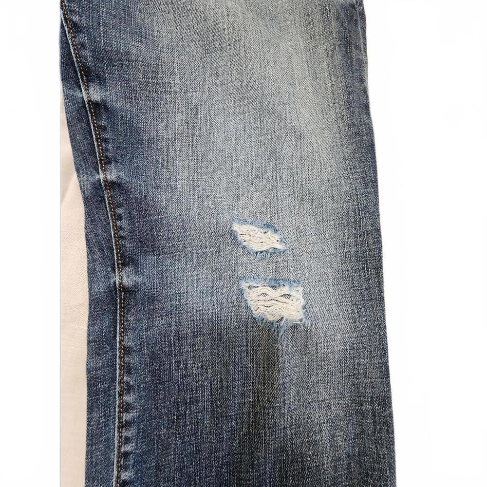 Loft Boyfriend Distressed Blue Denim Jeans Women's size 8 - Picture 5 of 9
